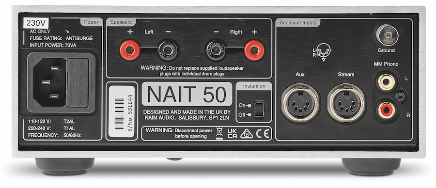 Вінтажний підсилювач NAIT 50 від NAIM вигляд сзаду